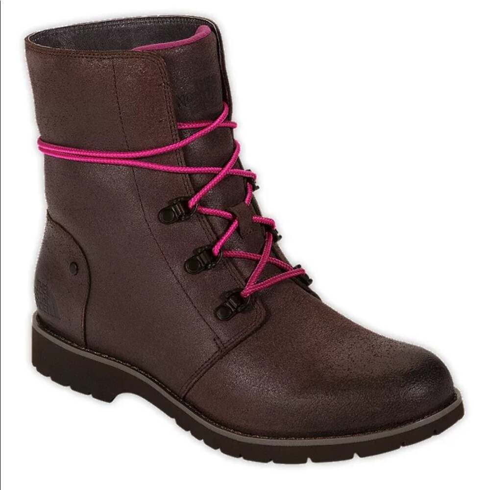 The Northface icepick ballard leather boots lightweight size 7 lace up brown